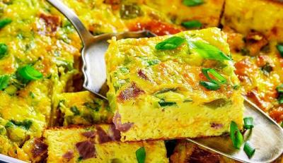 Omelete de Forno com Vegetais e Queijo