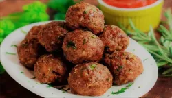 Almôndegas na Airfryer Almôndegas na Airfryer