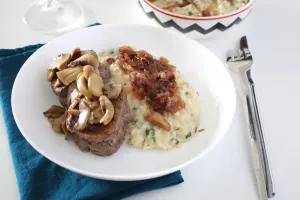 Receita de Risoni de Gorgonzola | Cebola Caramelizada Especial