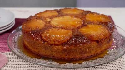 Receita de Bolinho de Abacaxi Caramelizado na Airfryer | Sobremesa