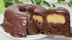 Bolo de Chocolate com Beijinho Bolo de Chocolate com Beijinho