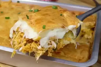 Receita de Torta de Frango no Liquidificador | Massa Cremosa Fácil