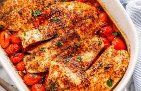 Receita de Filé de Peixe Assado Receita de Filé de Peixe Assado