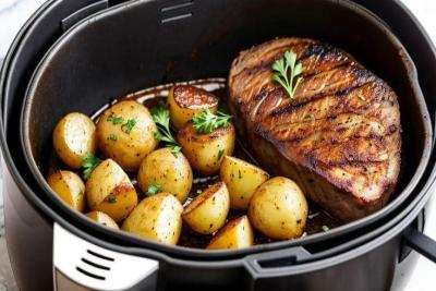 Receita de Picanha Suína com Batatas na Airfryer | Jantar Completo